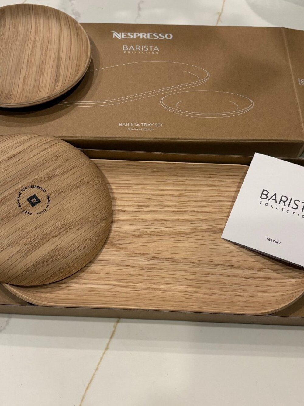 NEW Nespresso Barista Tray Set (1 Tray and 2 Coasters)